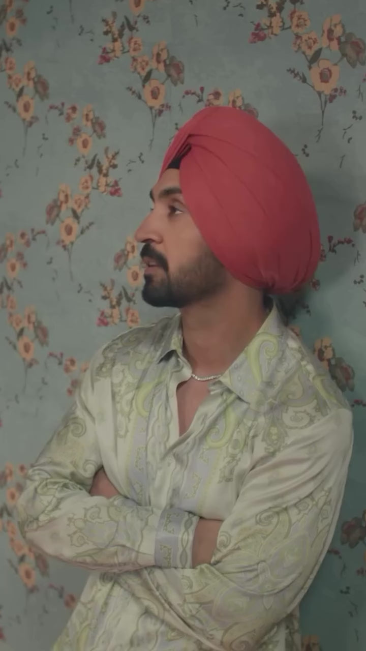 Diljit Dosanjh in Mint Reverie Habutai Silk Shirt
