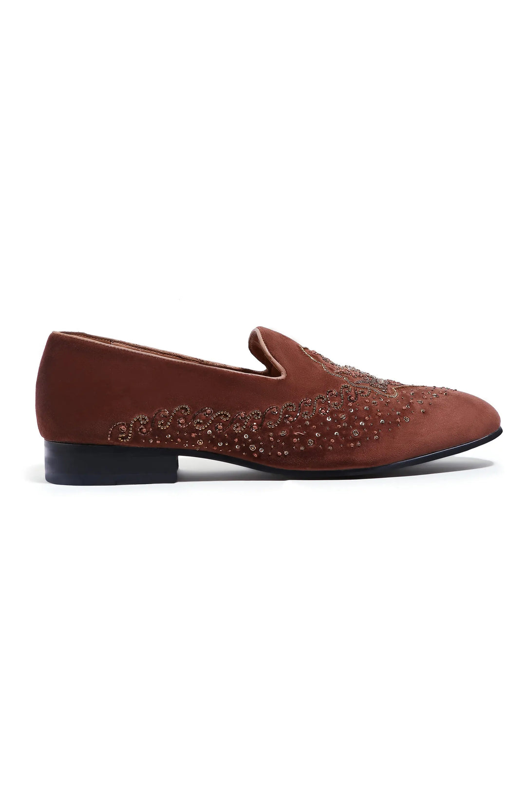 Imperial Velvet Crowned Elegance Slip On - Asuka Couture