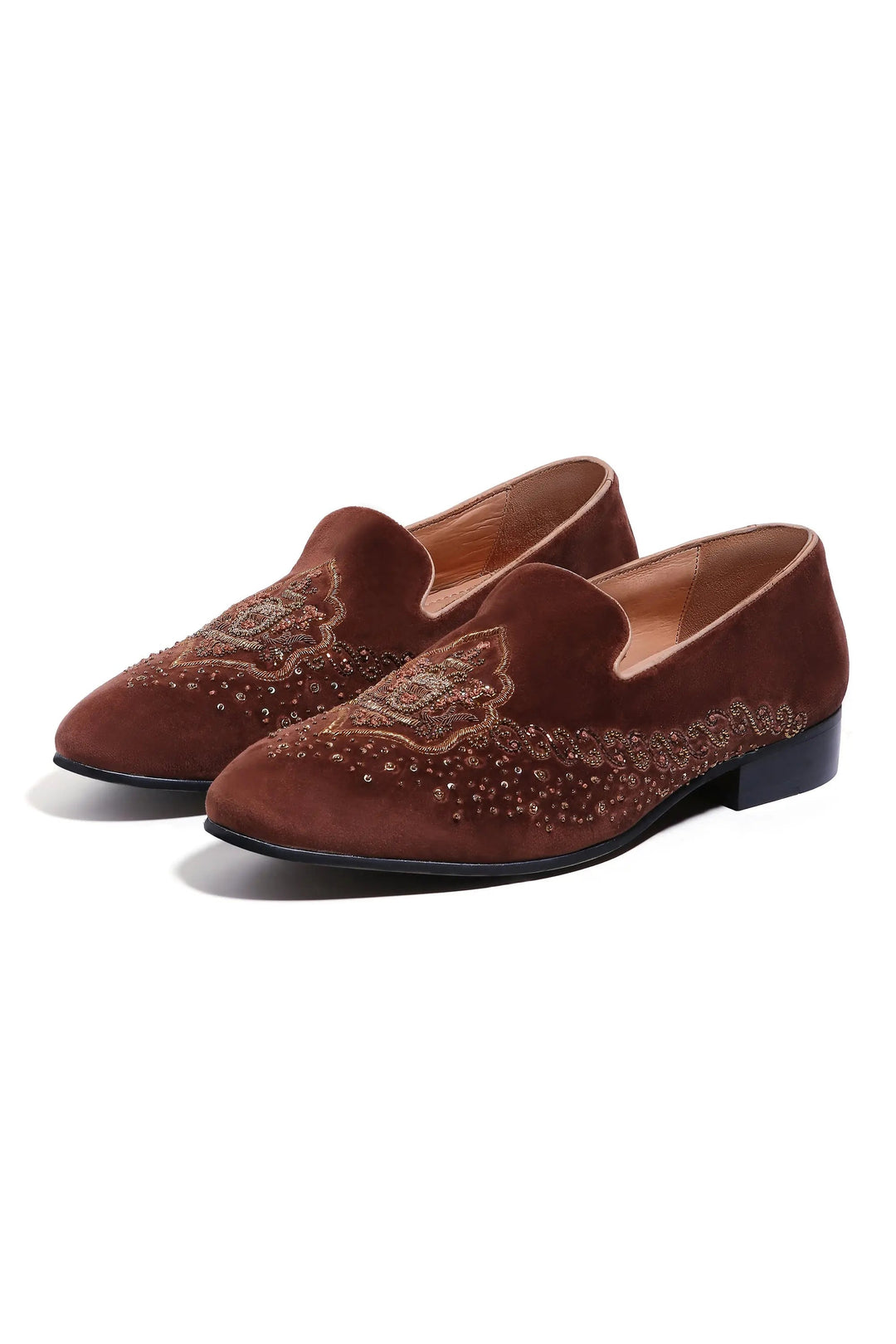 Imperial Velvet Crowned Elegance Slip On - Asuka Couture