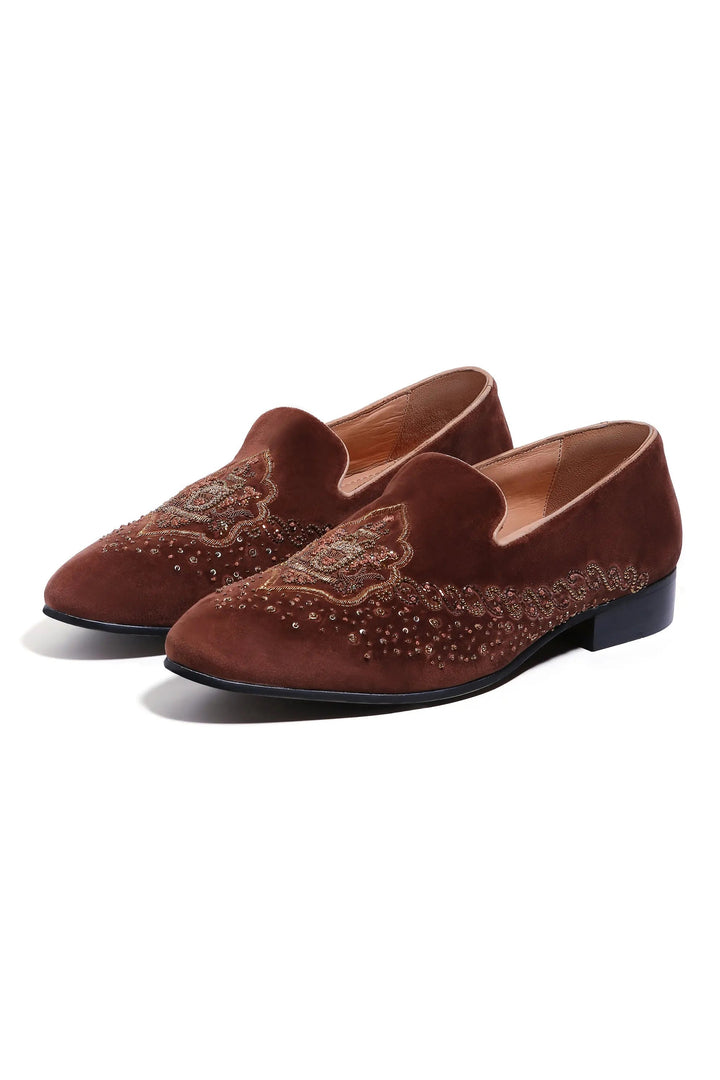 Imperial Velvet Crowned Elegance Slip On - Asuka Couture