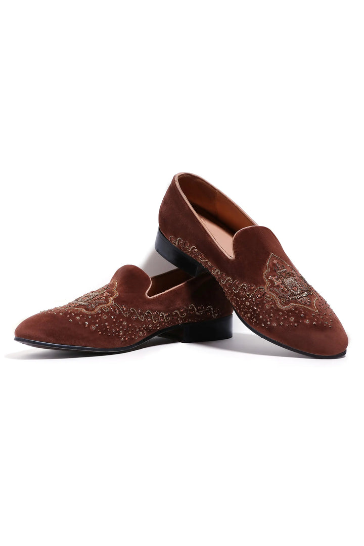 Imperial Velvet Crowned Elegance Slip On - Asuka Couture