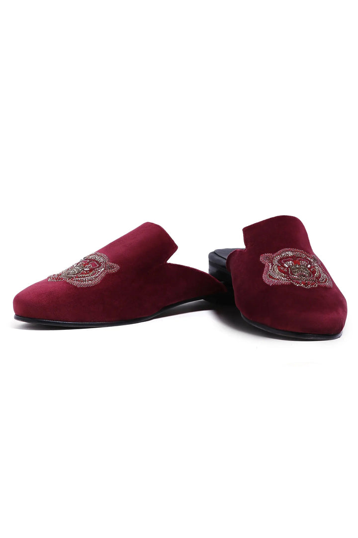 Regal Tiger Velvet Mules - Asuka Couture