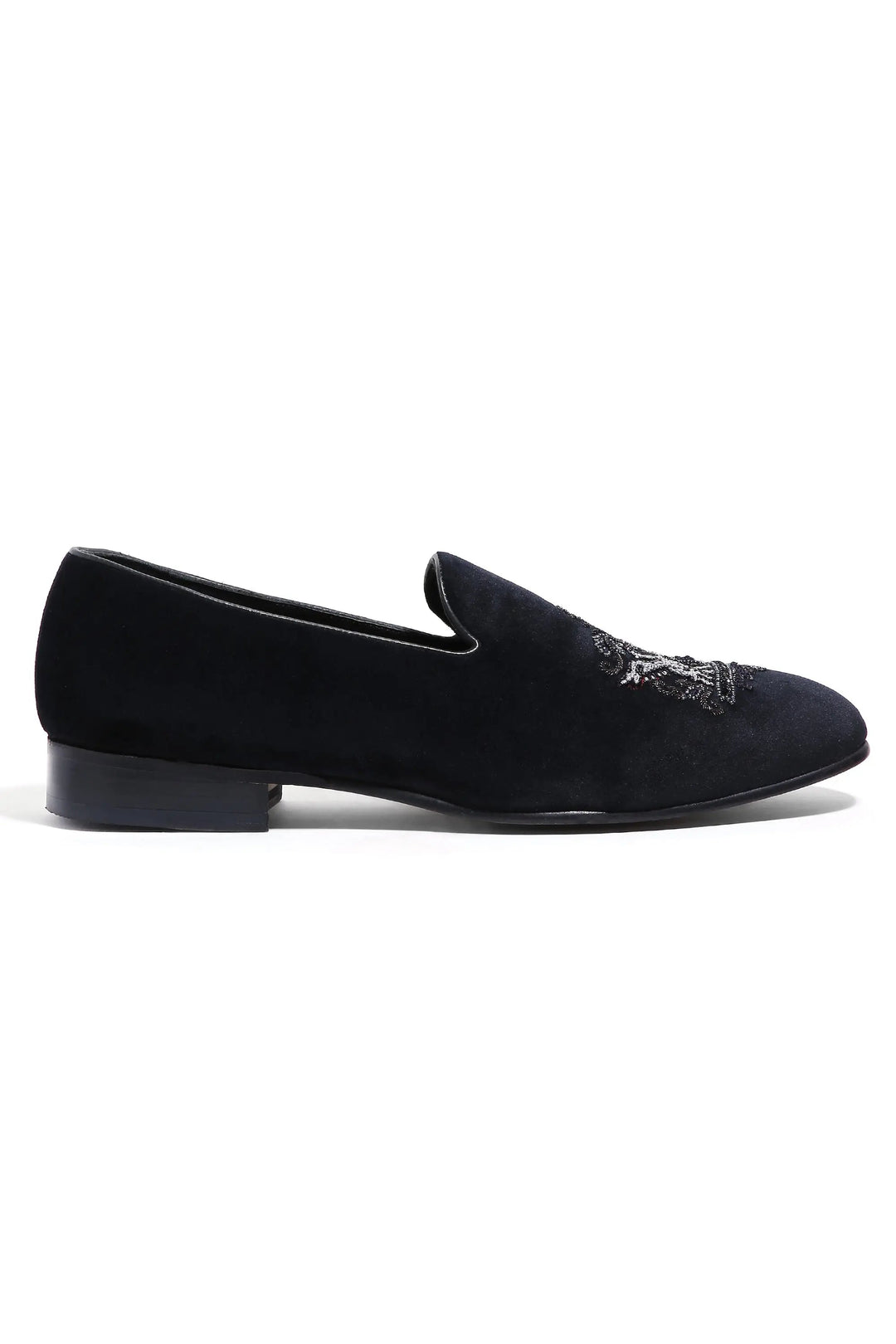 Crowned Swan Velvet Elegance Slip-Ons - Asuka Couture