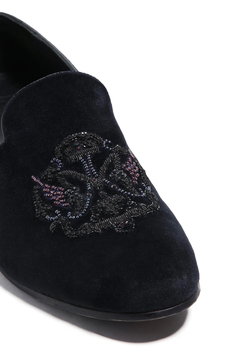 Noir Opulence Velvet Slip-Ons - Asuka Couture