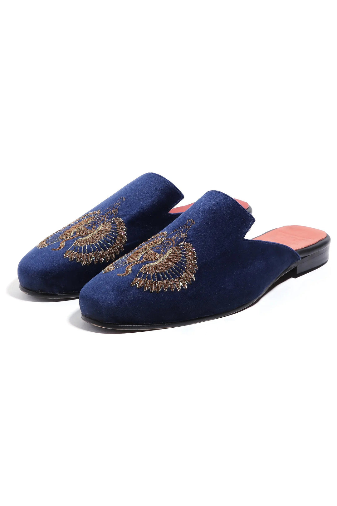Pharaoh's Gaze Royal Blue Mules - Asuka Couture